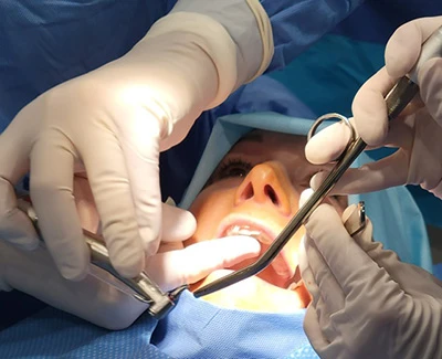 Anderson Family Dentist patient getting a dental implant