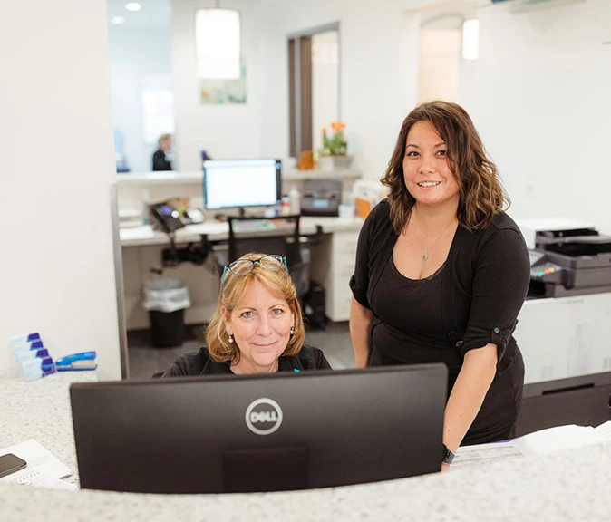 Front office staff at Anderson Family Dentist in Findlay, OH